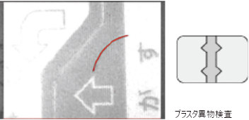 汎用検査システム 検査例 プラスタ異物検査